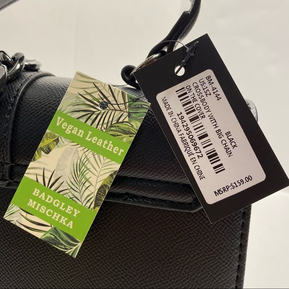 Badgley Mischka Gunmetal Black Studded Crossbody - Picture 12 of 13